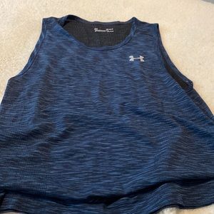 Men’s blue and black heather tank top